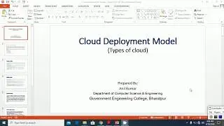 Cloud Deployment Model Public Cloud (Cloud Computing) Lecture-7 Mr. Anil Kumar