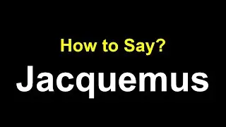 How to Pronounce &ldquo;Jacquemus&rdquo; Correctly | French Fashion Brand Pronunciation