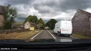 Idiot Overtakes In No Overtaking Zone - JA56 YAS. UK Bad Drivers, Road Rage, observations.