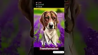 Beagle Portrait Transformed By AI | #short #creative #art