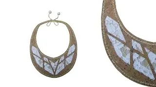 How to make a cork and lace maxi necklace - #87