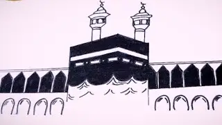 How to draw Kaaba || Kaaba art drawing tutorial for beginners 🕋🕋