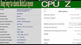 Easy way to check mobile specs | Check mobile Hardware Details | Android phone details