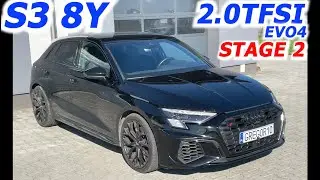 Audi S3 8Y 2.0TFSI EVO4 srogi przyrost mocy po STAGE 2 ?!! Mistrz przyrostów ! GREGOR10 ChipTuning