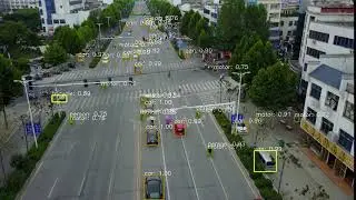Drone AI detection TEST 006 31032020 - City Street Low Altitude