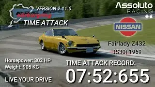 Assoluto Racing 2.11.0 | N&uuml;rburgring Time Attack [7:52:655] Nissan Fairlady Z432 (S30) (Gameplay)