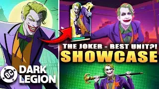 DC DARK LEGION THE JOKER SHOWCASE! (best unit in the game?!)