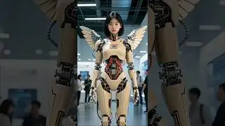 Flying Robot girl USA America Ai future girl friend Robotics girl, this is Robita Ai #shorts