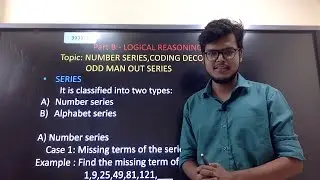 SERIES,CODING DECODING,ODD MAN OUT | LOGICAL REASONING | CA FOUNDATION | RGT CLASSES