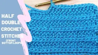 Practice 9 | Crochet Half Double Crochet (Bottom Loop) Pattern for Beginners | ViVi Berry Crochet