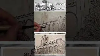Cambridge - Great St Mary's Church - Speed Drawing #sketch #art #Shorts