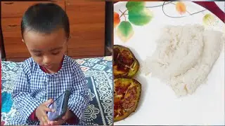 সাদ বাবুর জন্য মিনি রাইস কুকারে পোলাও ও বেগুন ভাজি রান্না করা হলো #cutebaby #সাদবাবু #cooked #viral 