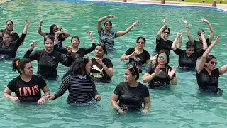 First Time in Angul / Aqua Zumba party officer's club Nalco swimming pool Zumba with saroj 🔥
