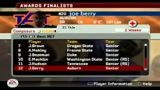 NCAA Football 2006 sau bowl selection and awards