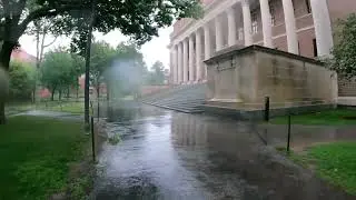 Heavy Rain & Thunderstorm at Harvard Yard &ndash; Cambridge MA Summer Storm