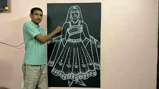 Easy girl drawing wearing frock ||💃👌 #girldrawing #girlart #drawingideas #viralart 
