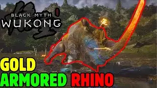 How to CHEESE GOLD ARMORED RHINO in Black Myth: Wukong