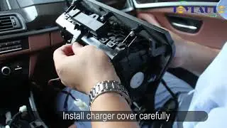 DIY BMW 5/6 series F10 F18 F12 F13 Qi Wireless Charger installation