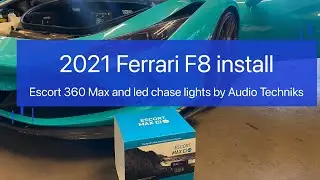Ferrari F8 install of Escort max 360 ci & led chase lights by Audio Techniks