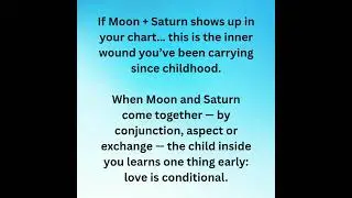 Inner child wound shown by Saturn- Moon Conjunction.#astrology #saturn #moon #vedicastrology #zodiac