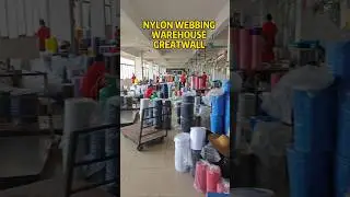 Nice nylon webbing warehouse of Greatwall webbing factory in Guangzhou China.
