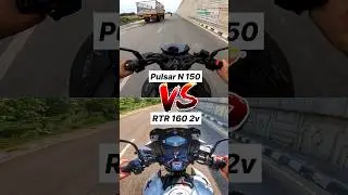 Pulsar N 150 vs Apache RTR 160 2v 🔥 Gear Challenge #shorts #n150