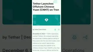 #CNHT Bitfinex पर होगा Deposit & Withdral 🥳🤩 | Crypto Update Hindi। Tether Chainese yuan crypto News