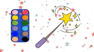 ✨ How to Draw a Magic Wand with a Star | Easy Drawing for Kids