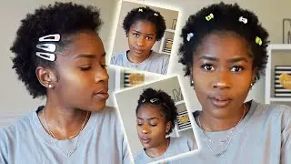 4 Easy Stylish Styles on SHORT 4C Natural Hair Without Using Gel!!!|Mona B.