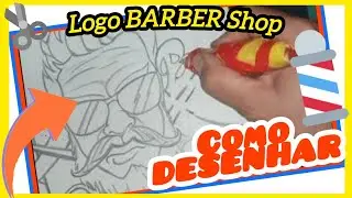 COMO DESENHAR LOGO DO BARBER SHOP.
