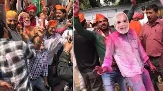 Modi’s BJP set for victory, celebrations begin