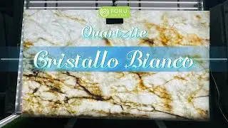 Translucent Cristallo Bianco Quartzite Slabs on Sale- FOR U STONE #quartzite #cristallo #luxurystone
