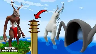 SURVIVING FROM WENDIGO, BIRD WATCHER, AND SEA EATER in Minecraft - Gameplay - Coffin Meme