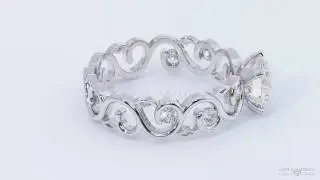 Filigree Twist Round Cut White Gold Diamond Engagement Rings - Cape Diamonds