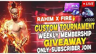 🔴 Free Fire Custom Tournament | Giveaway + ID Reaction Live 🔥 #rahimxfire #freefire