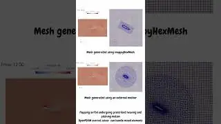Flapping airfoil undergoing prescribed heaving and pitching motion | Overset meshes