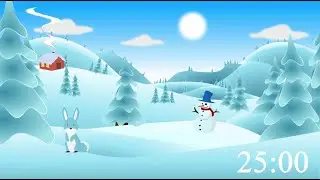 25 Minute Winter Timer with Relaxing Music and Alarm