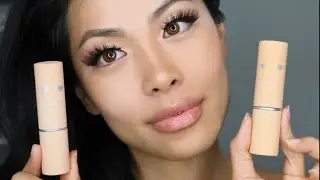 Benefit Cosmetics HELLO HAPPY Air Stick Foundation SPF 20 3,4,5,& 6 Swatch Natural Makeup Tutorial