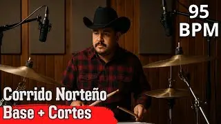 🥁 Base BATER&Iacute;A Estilo CORRIDOS NORTE&Ntilde;OS | Cambios + Cortes | PISTA R&iacute;tmica [95 BPM⏲] - TallaRecords