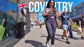 Quiet Summer Walk: Coventry City Centre in 4K | July 2025