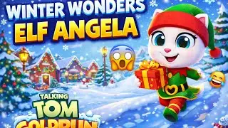 Winter Wonders Elf Angela ❄️🎄 | Talking Tom Gold Run Funny Gameplay 😂