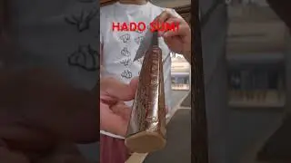 Hado Sumi 210mm Gyuto, Shirogami#2, with that gorgeous full Kabazaiku handle.