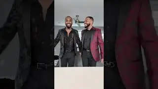Obsessed with these looks! 😍❤️🖤 #blackgaycouple