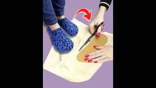 Sewing trick in how to sew slippers in 10 minutes.