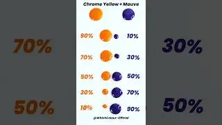 Chrome Yellow + Mauve Colour Recipes... #satisfying #asmr #colormixing