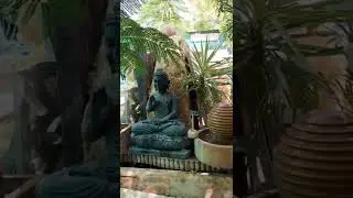 2.5 FEET VITARKA MUDRA GARDEN BUDDHA STATUE IN BLACK MARBLE FROM STONEMART&trade; | STONE BUDDHA STATUE