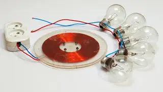 Free energy generator device powered by Nikola Tesla coil for lighting