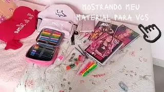 MOSTRANDO MEU MATERIAL ESCOLAR PARA VOCÊS!! MINI MOCHILA ESTRAGOU? 😢😢