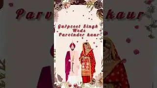 Elegant sikh wedding invitation card video