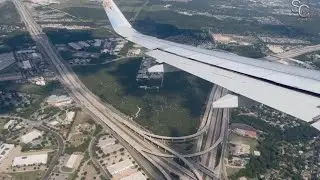 Frontier Airlines Airbus A320 Approach and Landing Austin Texas | AUS